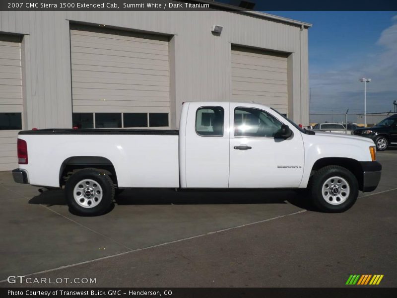 Summit White / Dark Titanium 2007 GMC Sierra 1500 Extended Cab