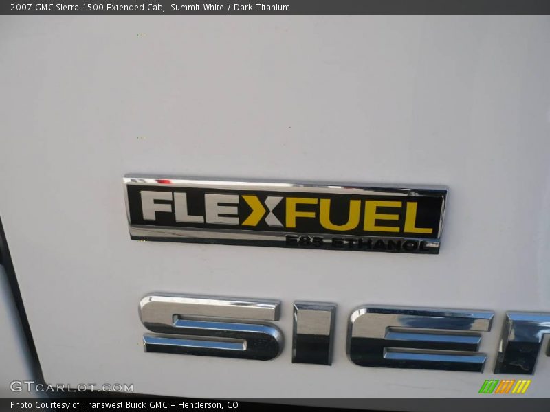 Summit White / Dark Titanium 2007 GMC Sierra 1500 Extended Cab