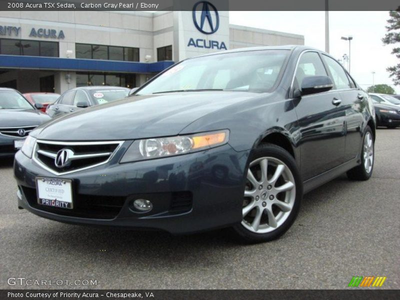 Carbon Gray Pearl / Ebony 2008 Acura TSX Sedan