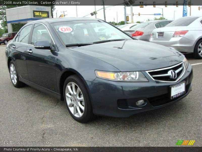 Carbon Gray Pearl / Ebony 2008 Acura TSX Sedan