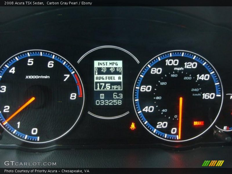  2008 TSX Sedan Sedan Gauges