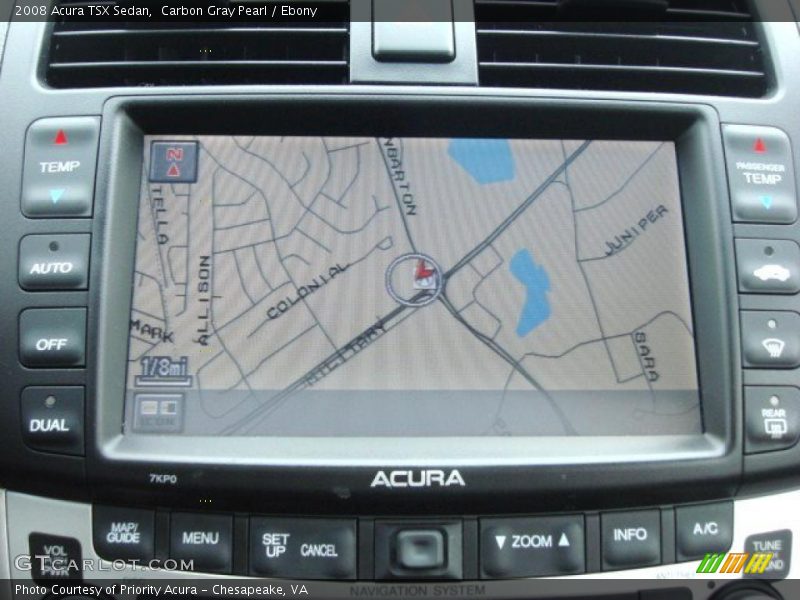 Navigation of 2008 TSX Sedan