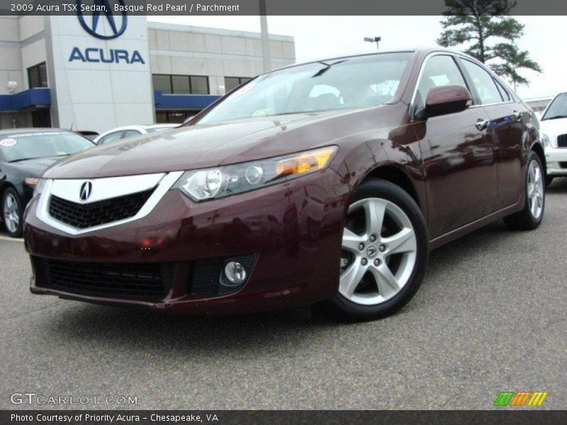 Basque Red Pearl / Parchment 2009 Acura TSX Sedan