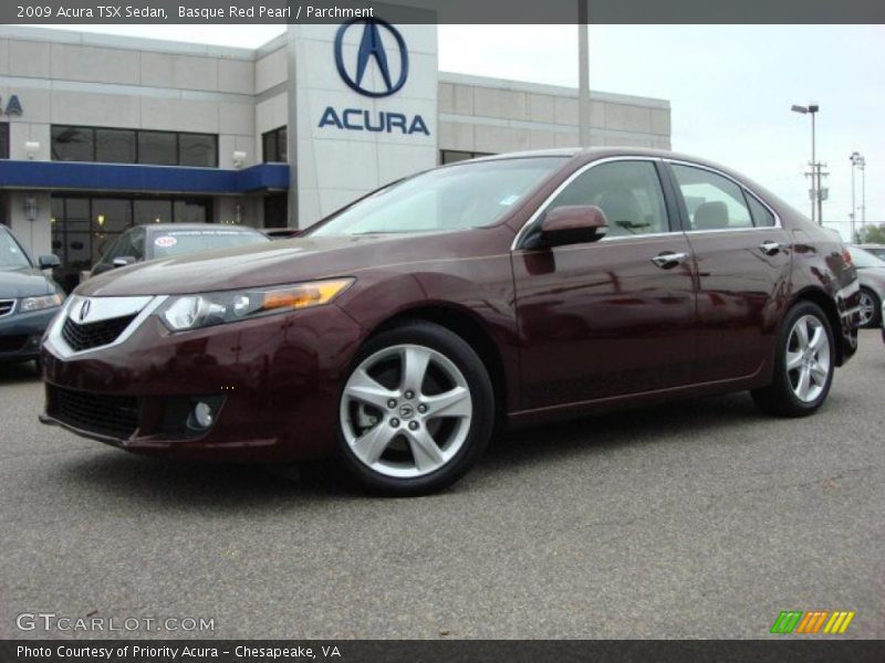 Basque Red Pearl / Parchment 2009 Acura TSX Sedan