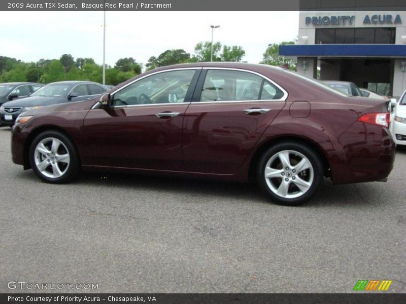 Basque Red Pearl / Parchment 2009 Acura TSX Sedan