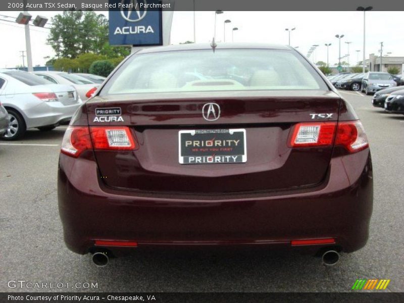 Basque Red Pearl / Parchment 2009 Acura TSX Sedan