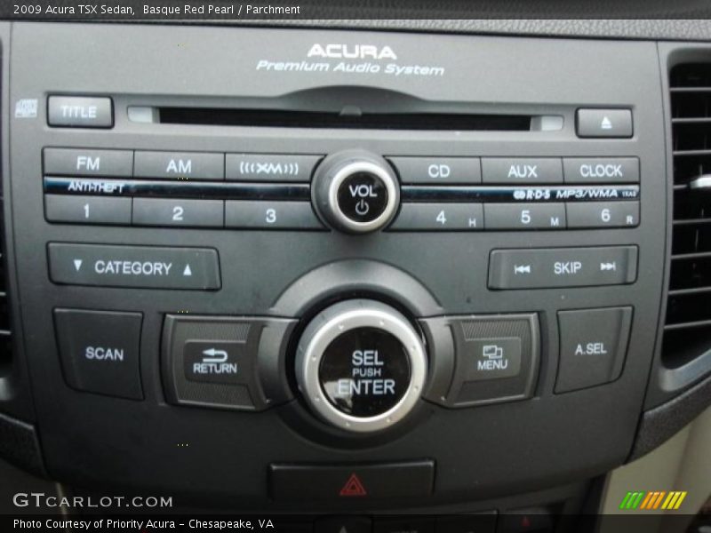 Basque Red Pearl / Parchment 2009 Acura TSX Sedan