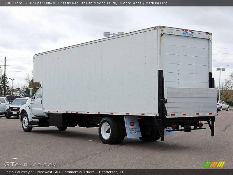 Oxford White / Medium Flint 2008 Ford F750 Super Duty XL Chassis Regular Cab Moving Truck