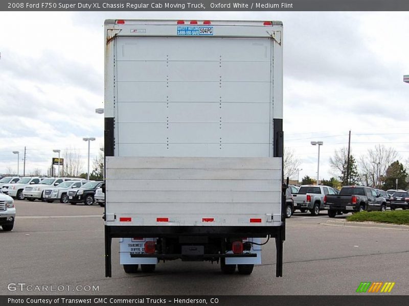 Oxford White / Medium Flint 2008 Ford F750 Super Duty XL Chassis Regular Cab Moving Truck