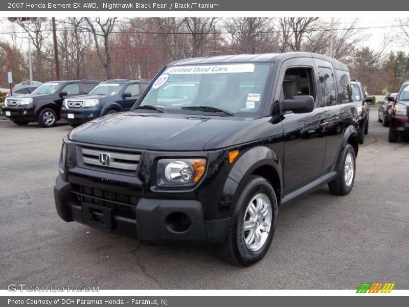 Nighthawk Black Pearl / Black/Titanium 2007 Honda Element EX AWD