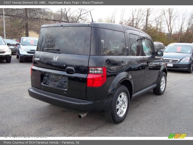 Nighthawk Black Pearl / Black/Titanium 2007 Honda Element EX AWD