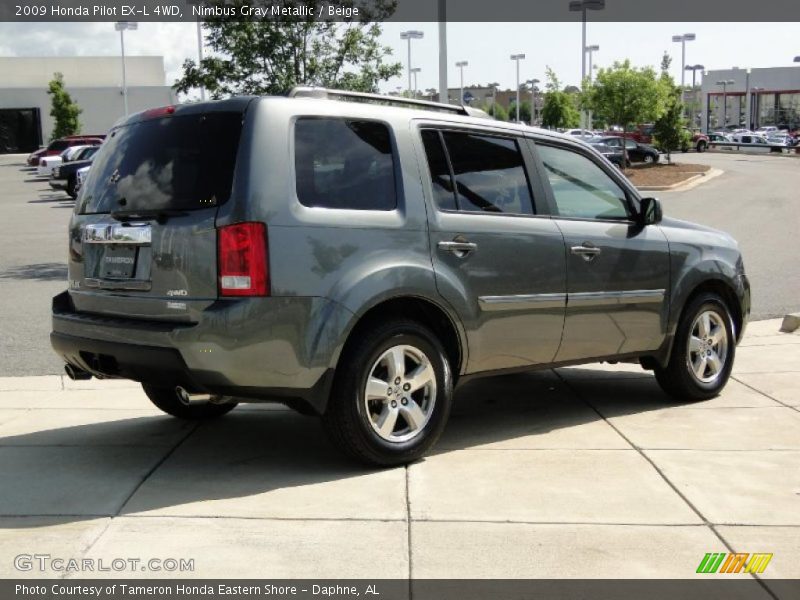 Nimbus Gray Metallic / Beige 2009 Honda Pilot EX-L 4WD