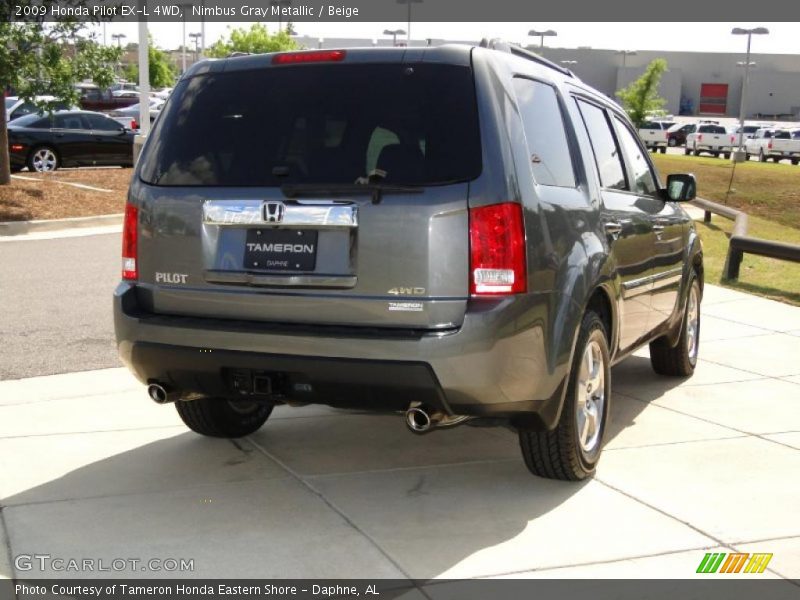 Nimbus Gray Metallic / Beige 2009 Honda Pilot EX-L 4WD