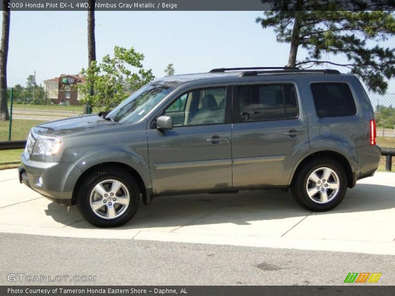 Nimbus Gray Metallic / Beige 2009 Honda Pilot EX-L 4WD