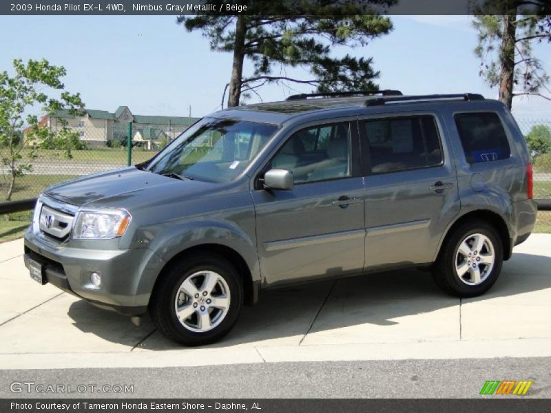 Nimbus Gray Metallic / Beige 2009 Honda Pilot EX-L 4WD