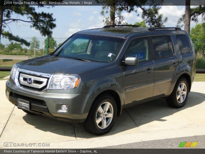 Nimbus Gray Metallic / Beige 2009 Honda Pilot EX-L 4WD