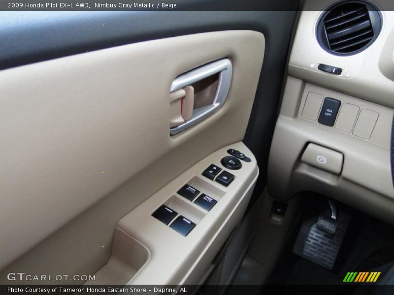 Nimbus Gray Metallic / Beige 2009 Honda Pilot EX-L 4WD