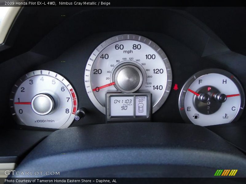 Nimbus Gray Metallic / Beige 2009 Honda Pilot EX-L 4WD