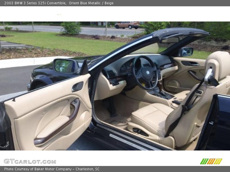 Orient Blue Metallic / Beige 2003 BMW 3 Series 325i Convertible