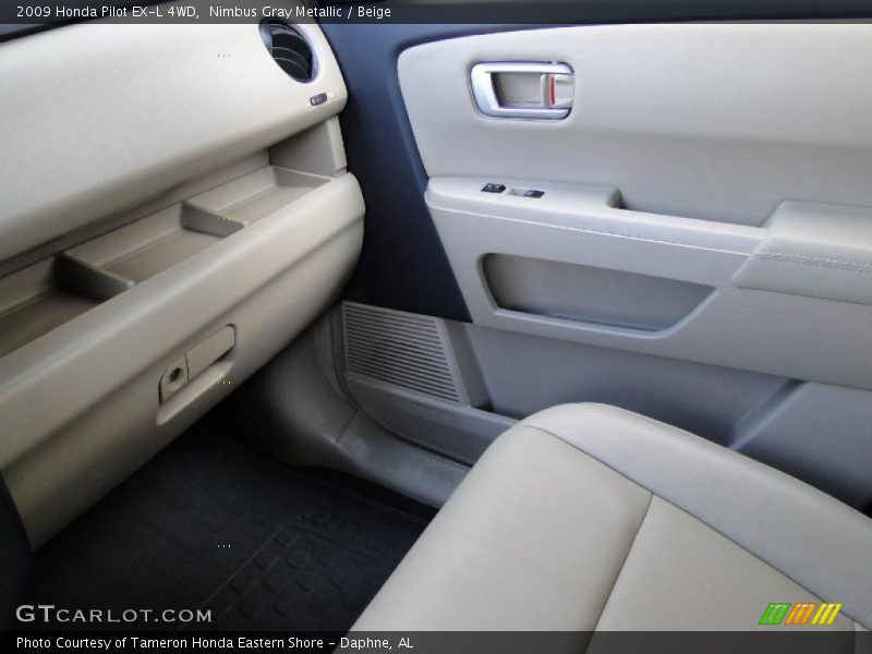 Nimbus Gray Metallic / Beige 2009 Honda Pilot EX-L 4WD