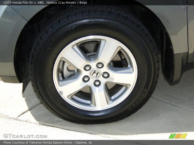 Nimbus Gray Metallic / Beige 2009 Honda Pilot EX-L 4WD