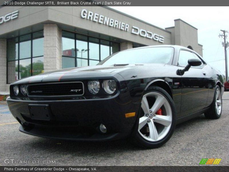 Brilliant Black Crystal Pearl / Dark Slate Gray 2010 Dodge Challenger SRT8