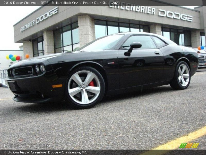 Brilliant Black Crystal Pearl / Dark Slate Gray 2010 Dodge Challenger SRT8