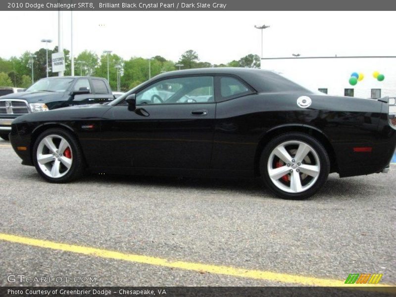 Brilliant Black Crystal Pearl / Dark Slate Gray 2010 Dodge Challenger SRT8