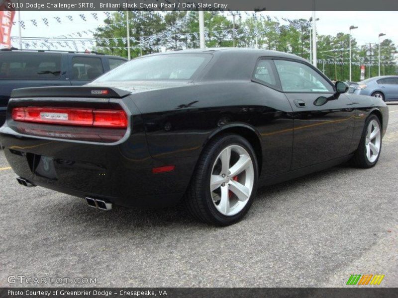 Brilliant Black Crystal Pearl / Dark Slate Gray 2010 Dodge Challenger SRT8