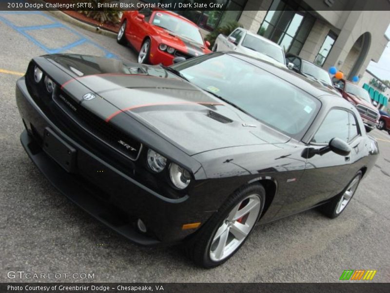 Brilliant Black Crystal Pearl / Dark Slate Gray 2010 Dodge Challenger SRT8