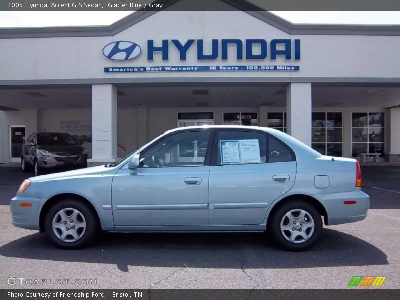 Glacier Blue / Gray 2005 Hyundai Accent GLS Sedan