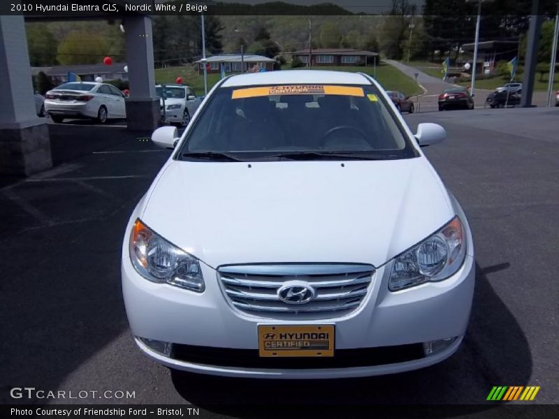 Nordic White / Beige 2010 Hyundai Elantra GLS