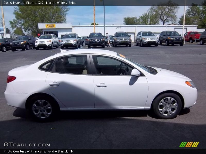 Nordic White / Beige 2010 Hyundai Elantra GLS