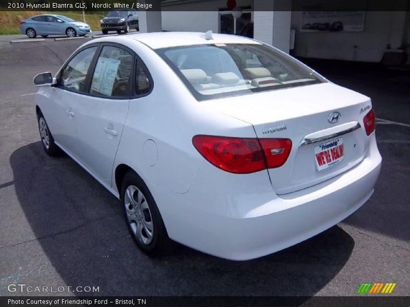 Nordic White / Beige 2010 Hyundai Elantra GLS