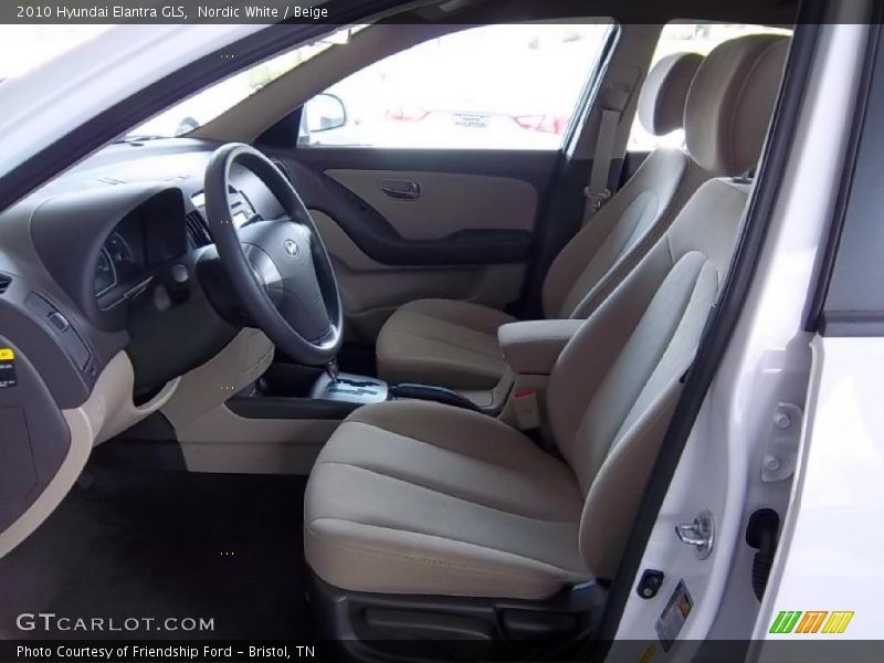 Nordic White / Beige 2010 Hyundai Elantra GLS