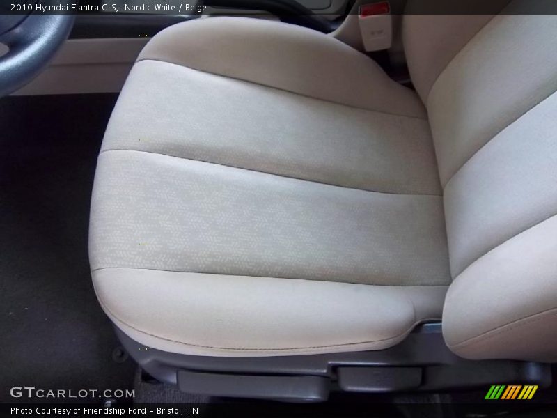 Nordic White / Beige 2010 Hyundai Elantra GLS
