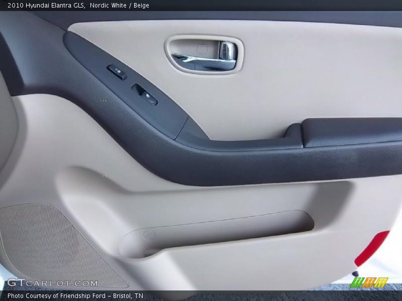 Nordic White / Beige 2010 Hyundai Elantra GLS