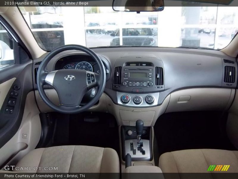 Nordic White / Beige 2010 Hyundai Elantra GLS