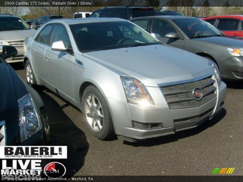 Radiant Silver / Ebony 2009 Cadillac CTS Sedan