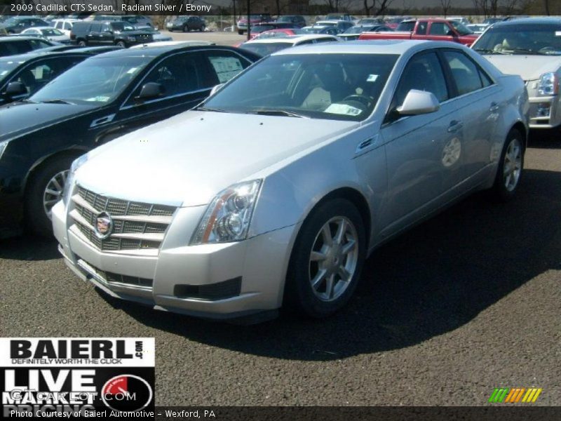 Radiant Silver / Ebony 2009 Cadillac CTS Sedan