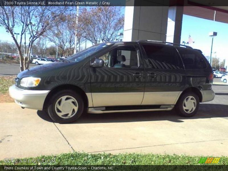 Woodland Pearl Green Metallic / Gray 2000 Toyota Sienna XLE