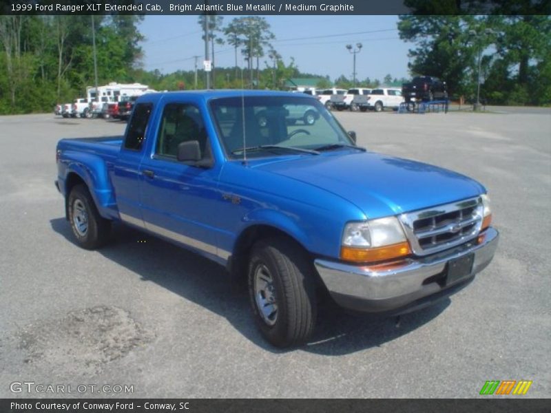 Bright Atlantic Blue Metallic / Medium Graphite 1999 Ford Ranger XLT Extended Cab