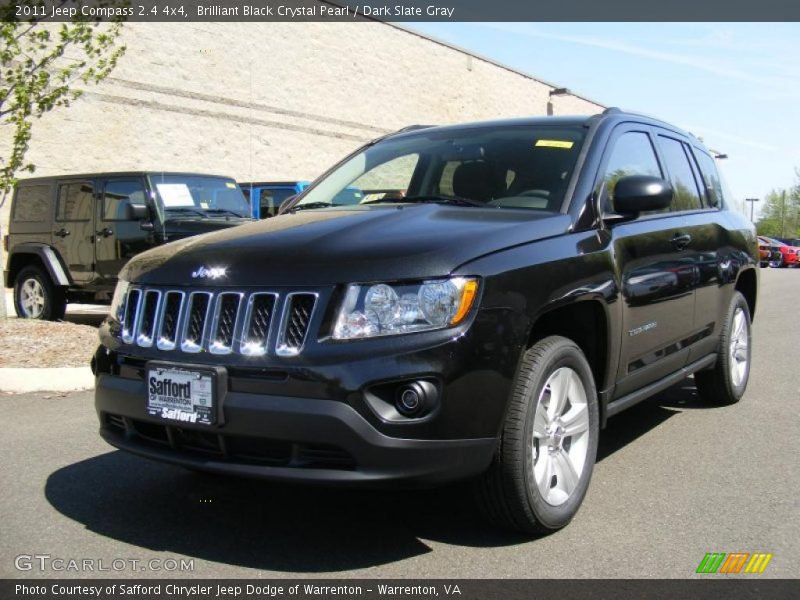 Brilliant Black Crystal Pearl / Dark Slate Gray 2011 Jeep Compass 2.4 4x4