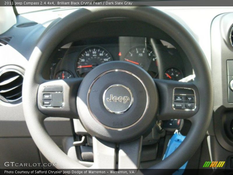 Brilliant Black Crystal Pearl / Dark Slate Gray 2011 Jeep Compass 2.4 4x4