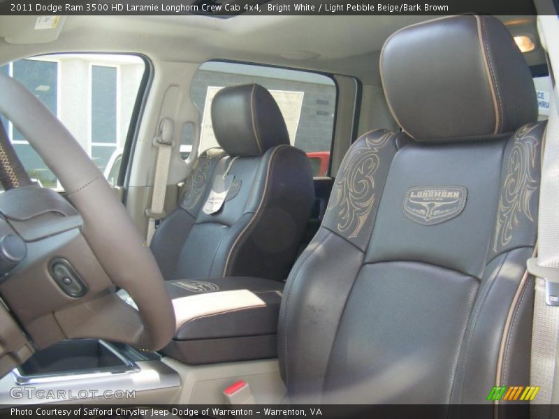  2011 Ram 3500 HD Laramie Longhorn Crew Cab 4x4 Light Pebble Beige/Bark Brown Interior