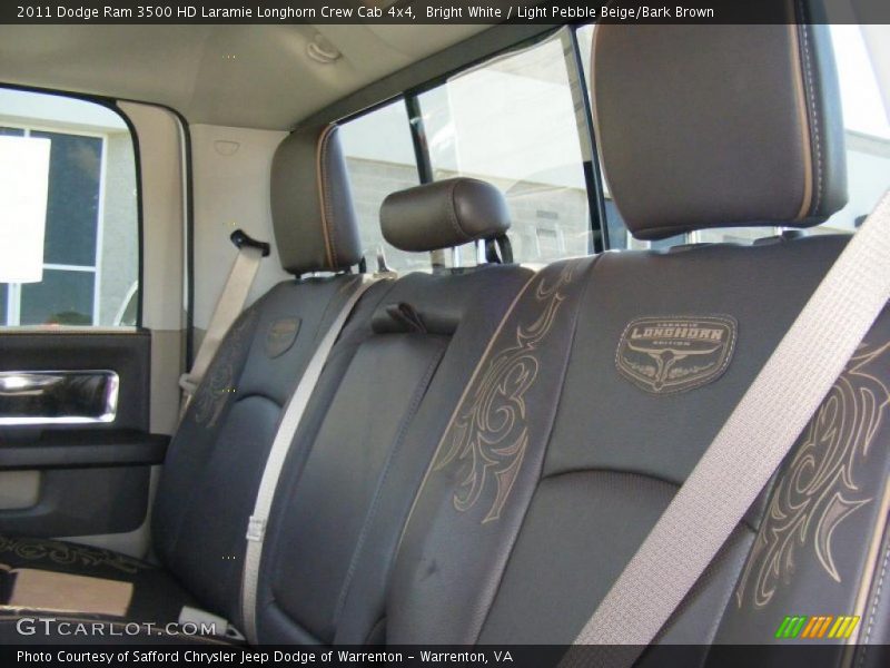  2011 Ram 3500 HD Laramie Longhorn Crew Cab 4x4 Light Pebble Beige/Bark Brown Interior