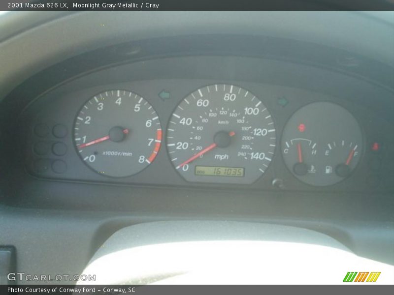 Moonlight Gray Metallic / Gray 2001 Mazda 626 LX