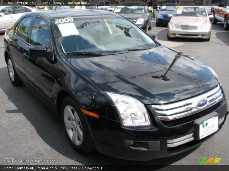 Black Ebony / Charcoal Black 2008 Ford Fusion SE