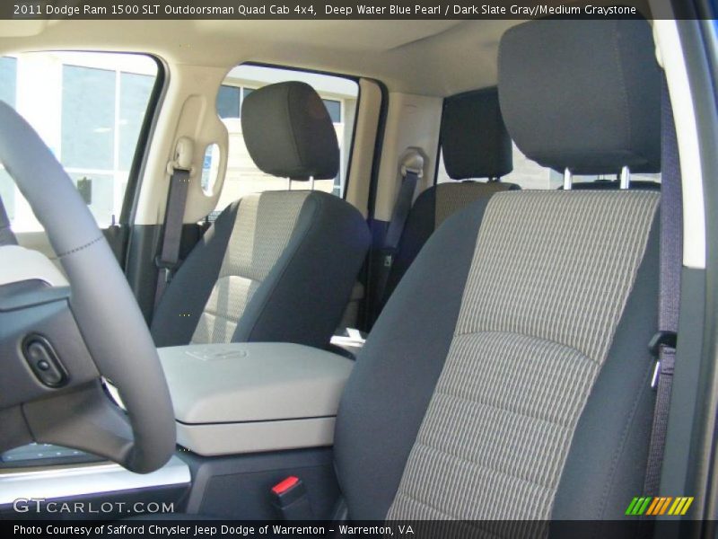 Deep Water Blue Pearl / Dark Slate Gray/Medium Graystone 2011 Dodge Ram 1500 SLT Outdoorsman Quad Cab 4x4