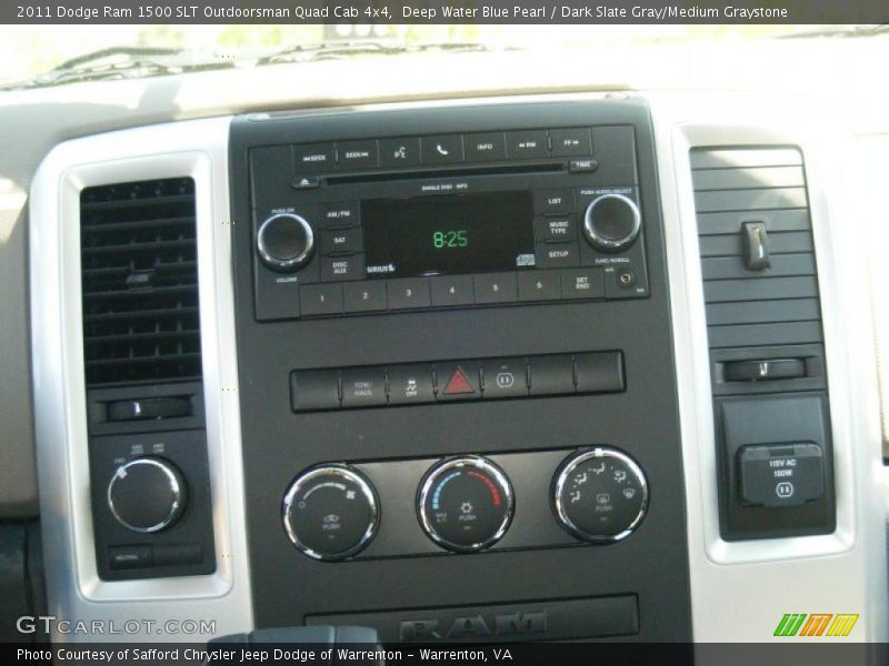 Deep Water Blue Pearl / Dark Slate Gray/Medium Graystone 2011 Dodge Ram 1500 SLT Outdoorsman Quad Cab 4x4